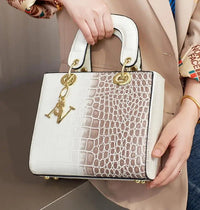 SaneShoppe-Bright Leather Shoulder Bag for Women - Luxury Designer Crossbody Messenger Handbag