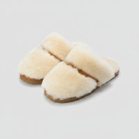 SaneShoppe-Cozy Sheepskin Winter Slippers for Women - Indoor Fur Wool Slip-Ons