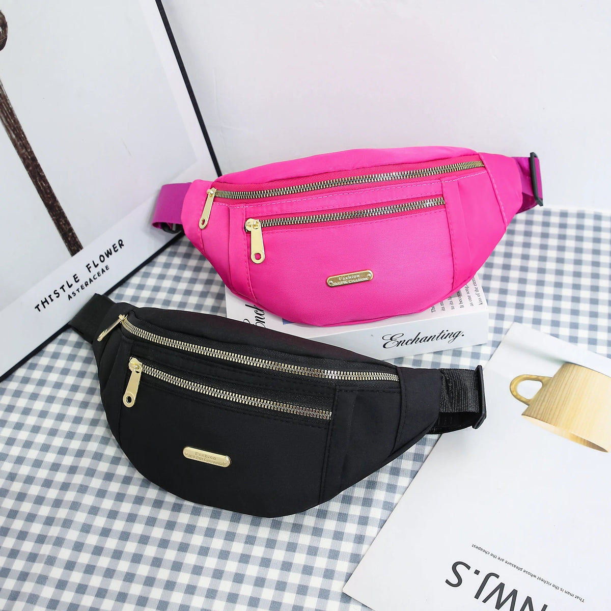 SaneShoppe-Outdoor Sports Waist Bag Multi-Layer Fanny Pack with Phone Pocket
