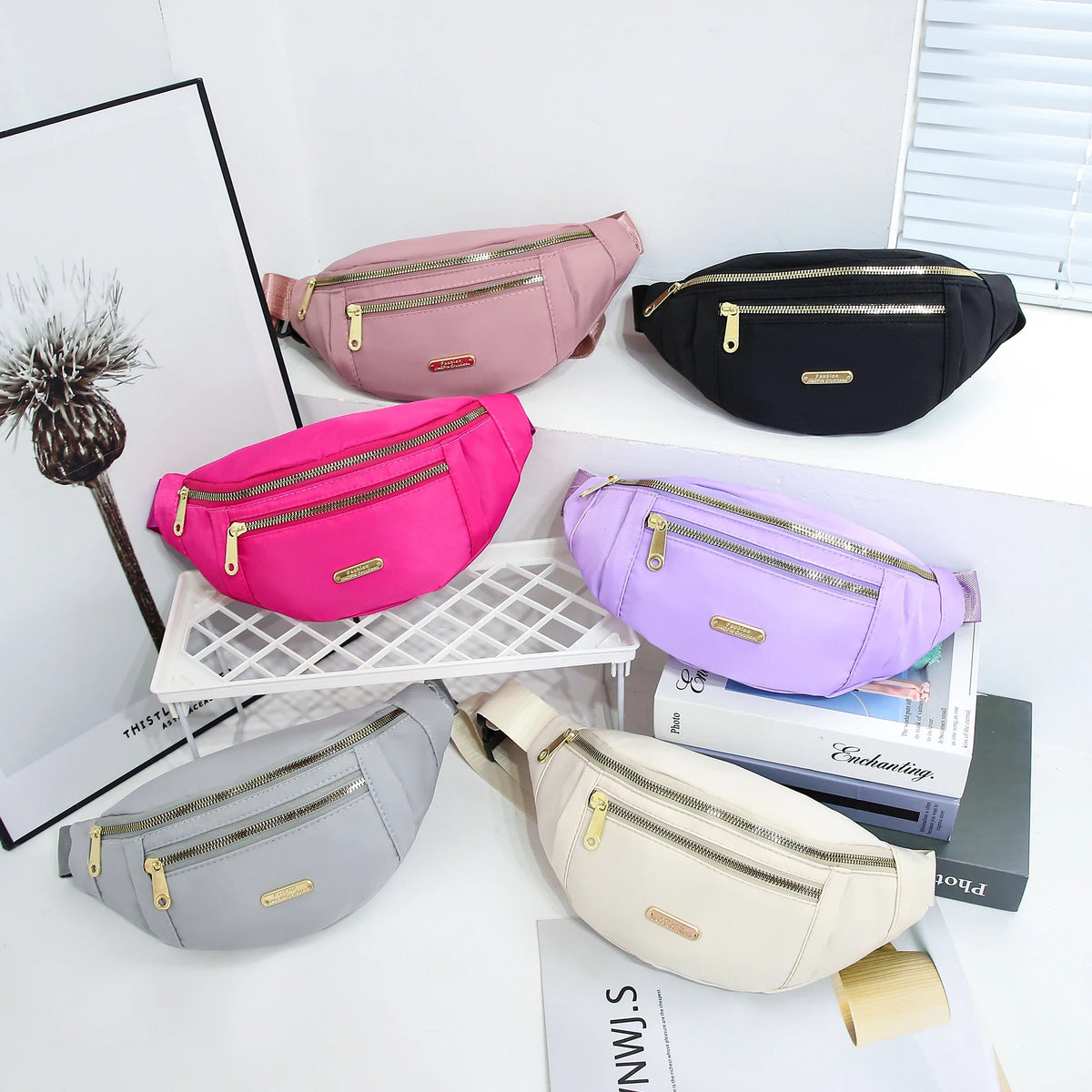 SaneShoppe-Outdoor Sports Waist Bag Multi-Layer Fanny Pack with Phone Pocket