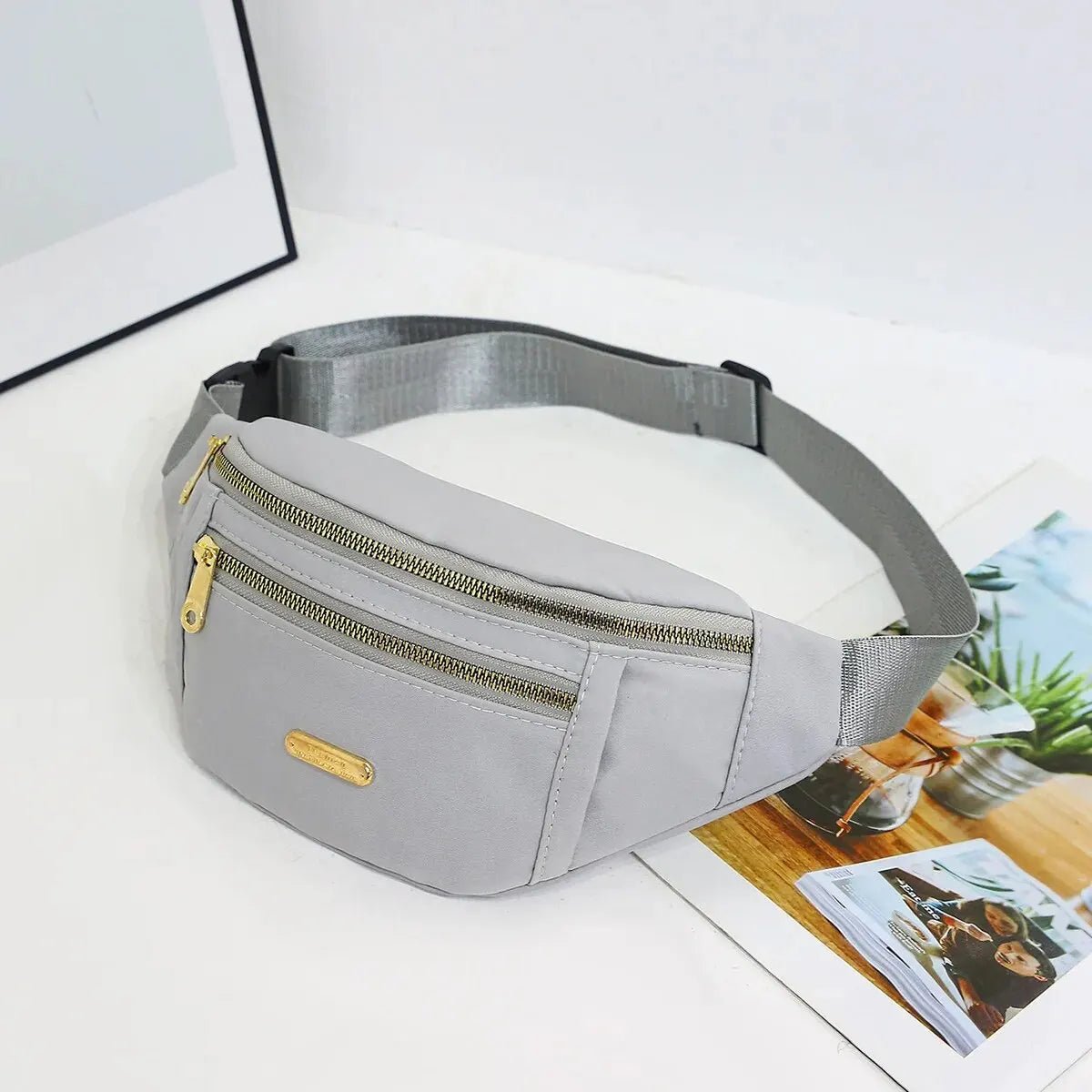 SaneShoppe-Outdoor Sports Waist Bag Multi-Layer Fanny Pack with Phone Pocket