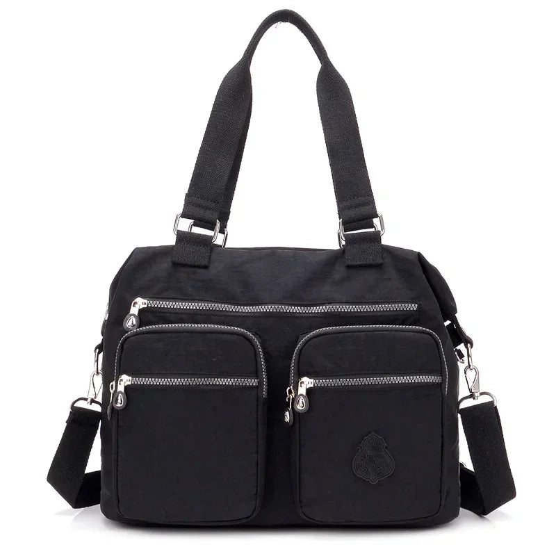 SaneShoppe-Waterproof Nylon Shoulder Bag for Women Big Handbag Crossbody Purses