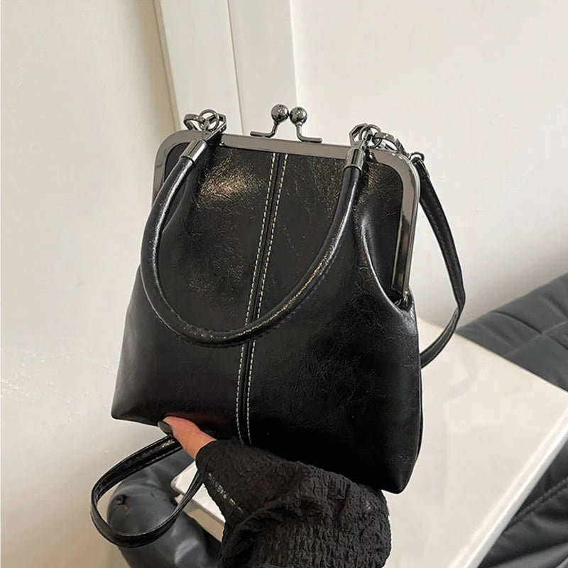 SaneShoppe-Fashionable Women's Vintage Leather Crossbody Bag for Evening Parties and Makeup