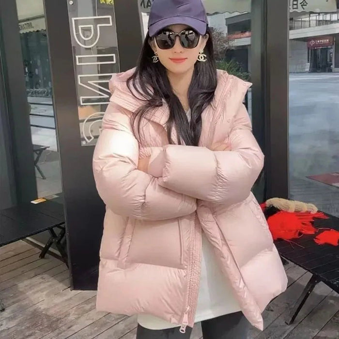 SaneShoppe - Women's Jacket 2025 New Winter Parkas Female Down Cotton Overcoat Hooded Casual Thick Warm Padded Short Coat Ladies Outwear Tops