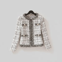 SaneShoppe - Women's Jackets Women's Jacket Spring new Trendy Ladies Short Joker Temperament Small Fragrant Tweed Coat Tweed Coat Cardigan