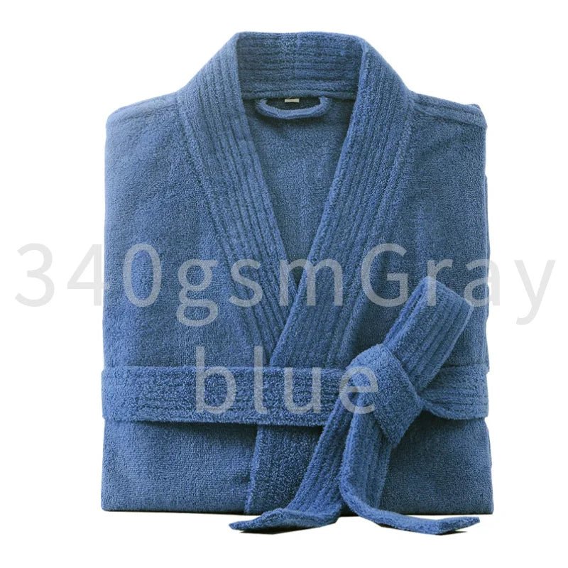 SaneShoppe - Men Long Terry Bath Robe Kimono Towel Bathrobe Women Dressing Gown