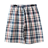 SaneShoppe - 100% Cotton Men's Plaid Boxer Shorts - Comfortable, Loose Fit Sleepwear.