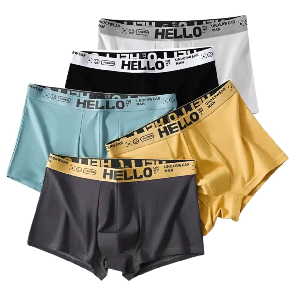 SaneShoppe - 1/5pcs Men's Underwear, Breathable Comfy Quick Drying Stretchy Boxer Trunks