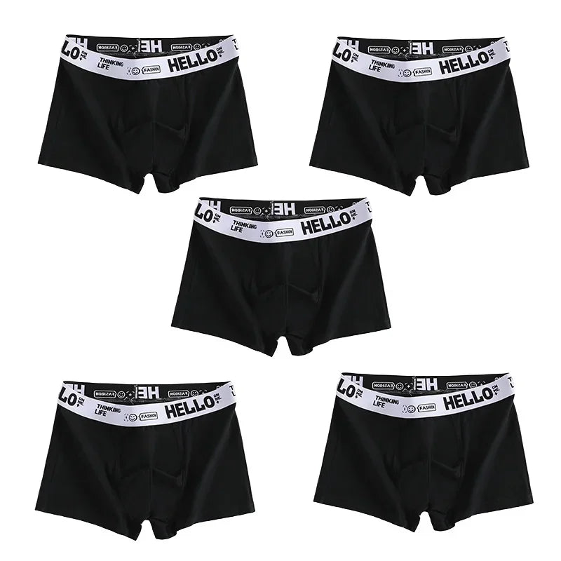 SaneShoppe - 1/5pcs Men's Underwear, Breathable Comfy Quick Drying Stretchy Boxer Trunks