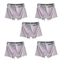 SaneShoppe - 1/5pcs Men's Underwear, Breathable Comfy Quick Drying Stretchy Boxer Trunks