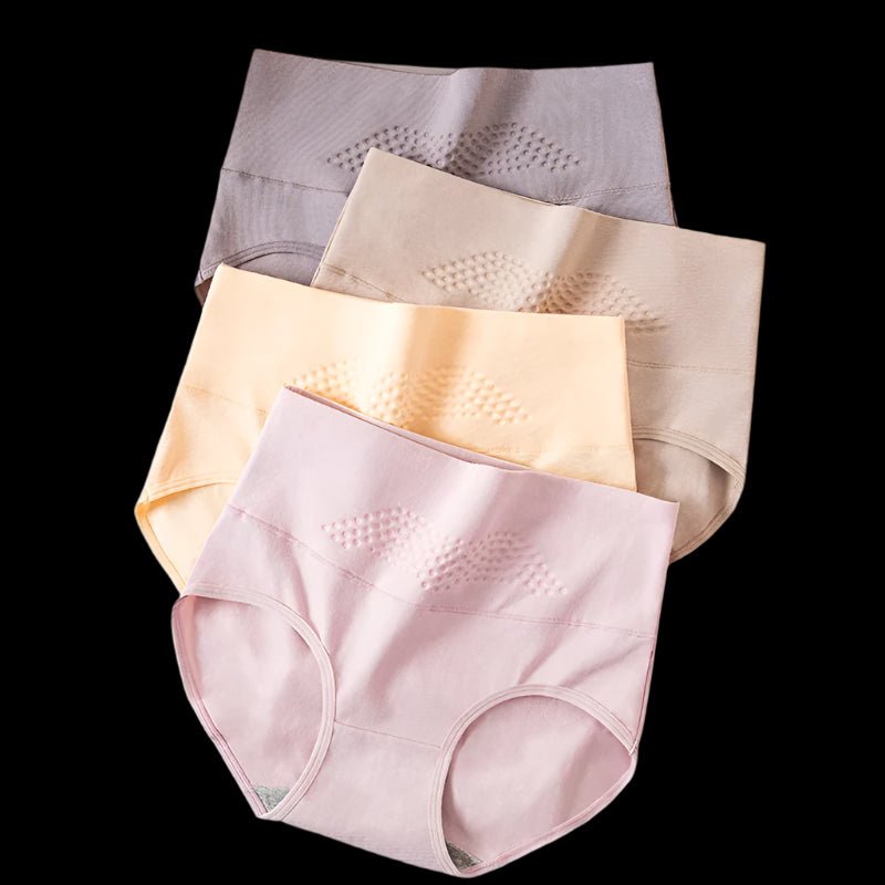 SaneShoppe 4 - Pack Women's Cotton High Waist Underwear, Sizes M - 5XL. Breathable Briefs.