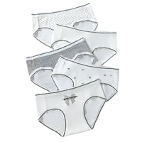 SaneShoppe - 5 - Pack Women's Cotton Panties: Breathable, Cute Print, Soft Low Waist Briefs.