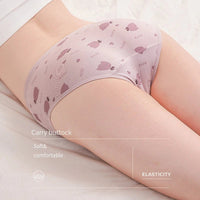 SaneShoppe - 5 - Pack Women's Cotton Panties: Breathable, Cute Print, Soft Low Waist Briefs.