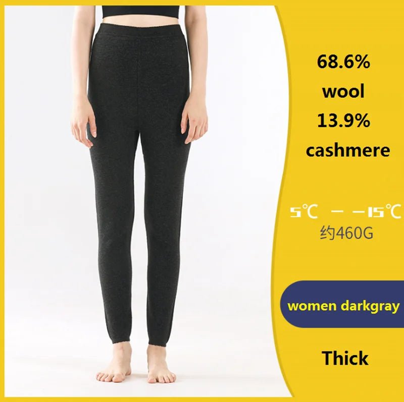 SaneShoppe - Merino Wool Thermal Underwear: Warm & Cozy Unisex Leggings for Winter