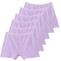SaneShoppe - 6pcs Cotton Women's Plus Size High Waist Boxer Briefs Safety Panties