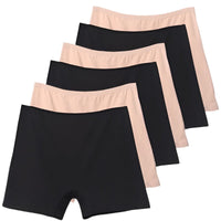 SaneShoppe - 6pcs Cotton Women's Plus Size High Waist Boxer Briefs Safety Panties