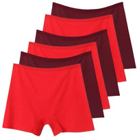 SaneShoppe - 6pcs Cotton Women's Plus Size High Waist Boxer Briefs Safety Panties