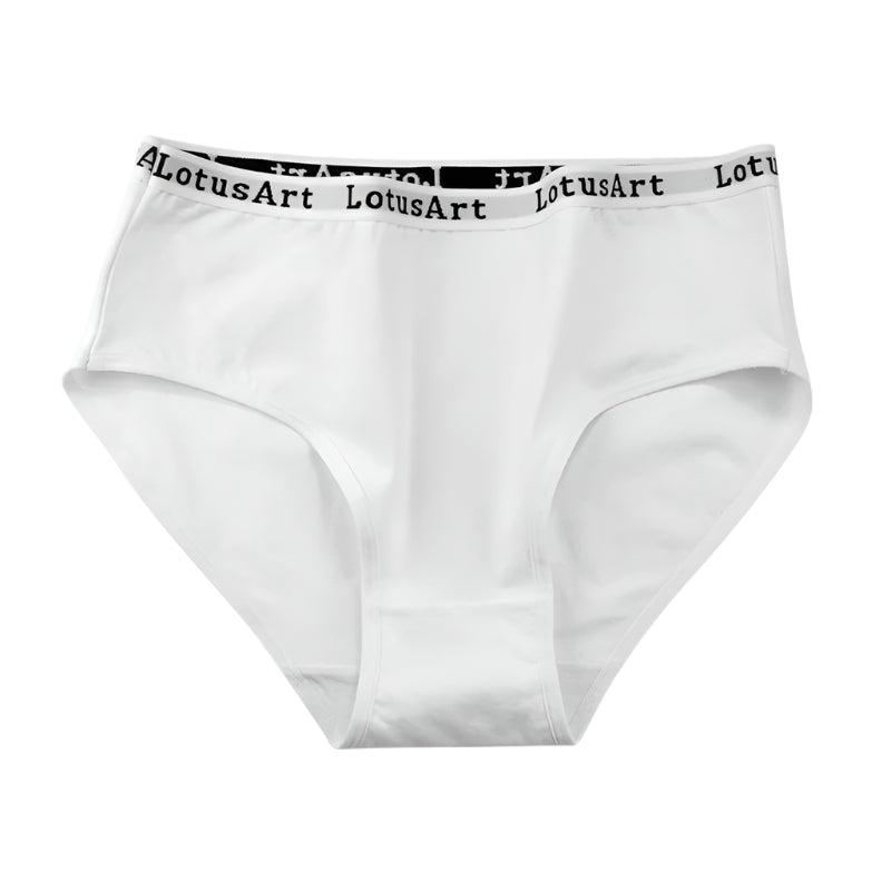 SaneShoppe - 6pcs Women's High Waist Cotton Panties, Solid Colours, Sizes M - 2XL