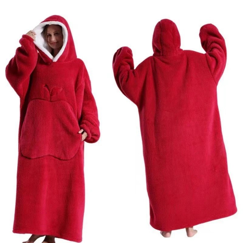SaneShoppe - Cozy Oversized Hoodie Blanket with Sleeves - Stay Warm in Style!