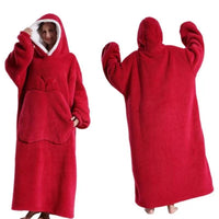 SaneShoppe - Cozy Oversized Hoodie Blanket with Sleeves - Stay Warm in Style!