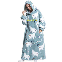 SaneShoppe - Cozy Oversized Hoodie Blanket with Sleeves - Stay Warm in Style!