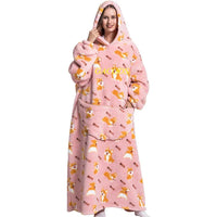 SaneShoppe - Cozy Oversized Hoodie Blanket with Sleeves - Stay Warm in Style!