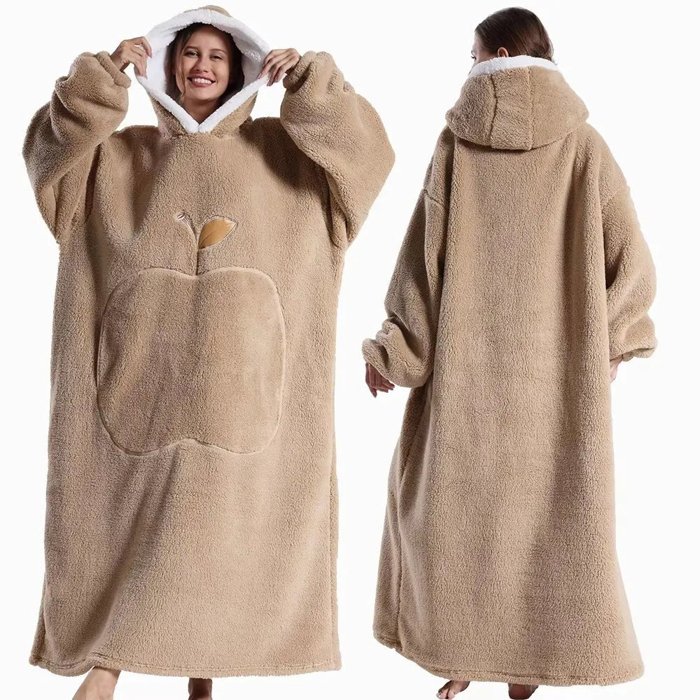 SaneShoppe Cozy Oversized Hoodie Blanket with Sleeves - Stay Warm in Style!