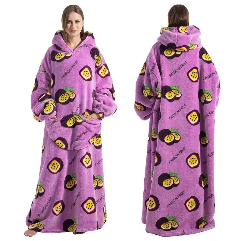GACOOSAdult Oversized Hoodies Women Blankets with Sleeves Super Warm Winter Plush Flannel Pajama Sweatshirt Men Women Wearable BlanketSaneShoppe