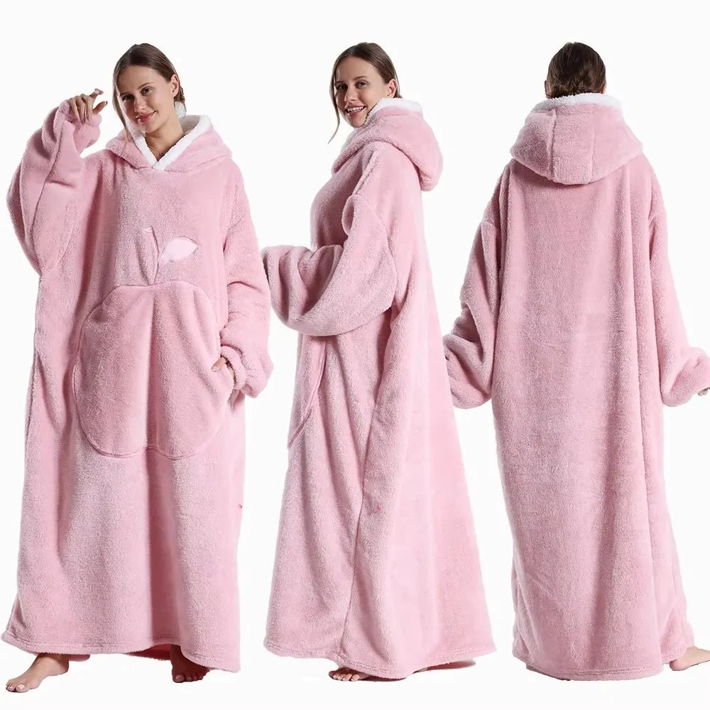 SaneShoppe Cozy Oversized Hoodie Blanket with Sleeves - Stay Warm in Style!