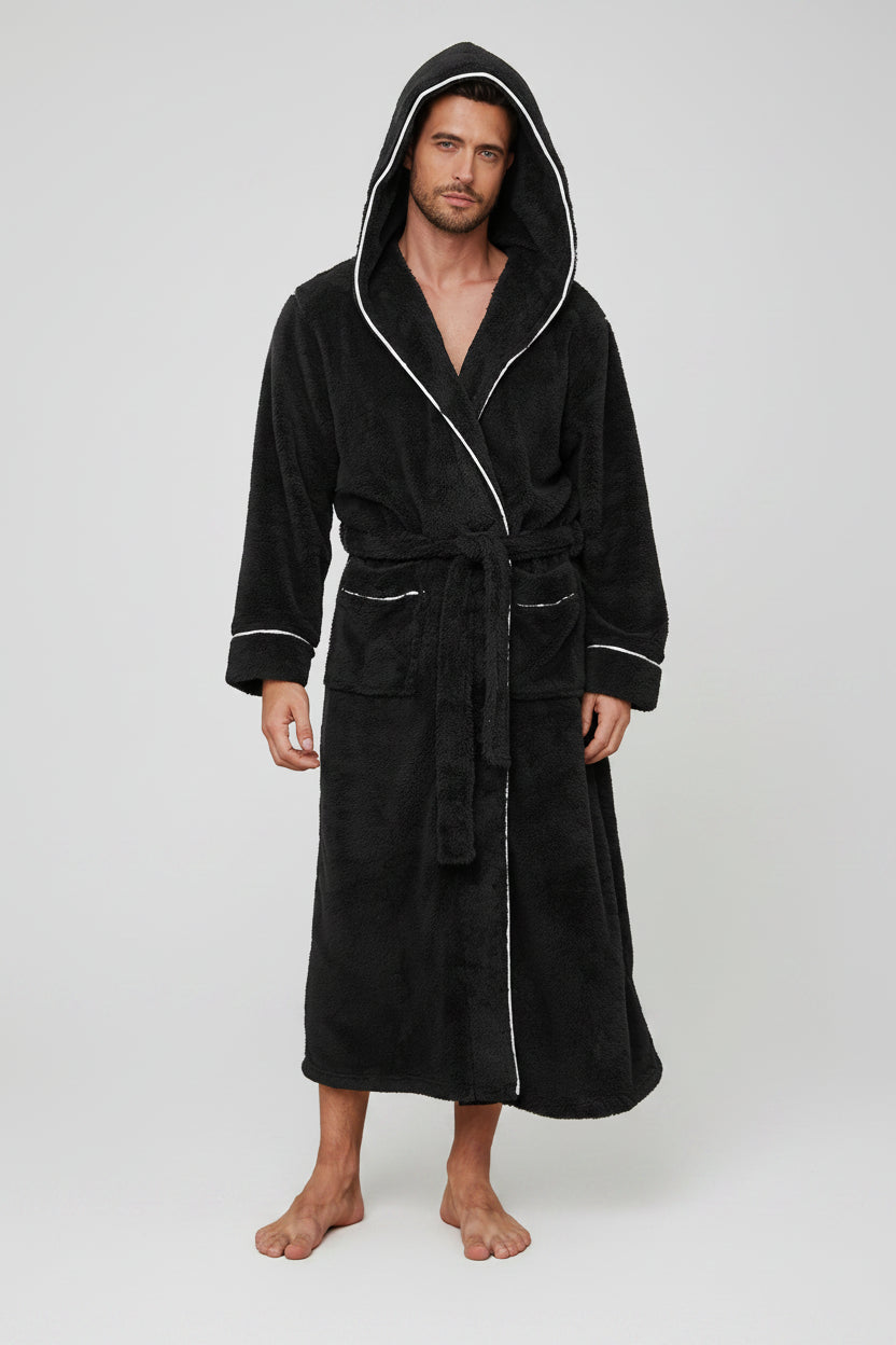 SaneShoppe - Cozy Cotton Flannel Couples' Bathrobe Set for Autumn/Winter