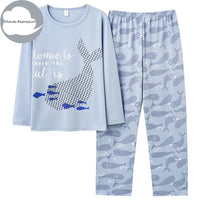 SaneShoppe - Clouds Expression Men's Striped Cotton Pajama Set 4XL 5XL