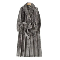 SaneShoppe - Coral Fleece Oversize Couple's Bathrobe - Autumn Winter Sleepwear