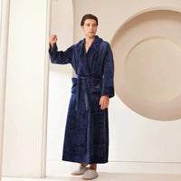 SaneShoppe - Coral Fleece Oversize Couple's Bathrobe - Autumn Winter Sleepwear