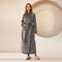 SaneShoppe - Coral Fleece Oversize Couple's Bathrobe - Autumn Winter Sleepwear