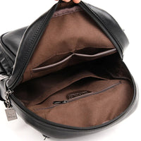 SaneShoppe - Fashion Zipper Backpack for Women Large Capacity Leather Shoulder Bag for Girls School Bag for Teenage Girls