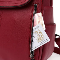 SaneShoppe Fashion Zipper Backpack for Women Large Capacity Leather Shoulder Bag for Girls School Bag for Teenage Girls