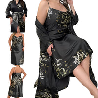 SaneShoppe - Female 1 or 2 - Piece Robe Set Nightgown Long Kimono Bathrobe 3XL, 5XL