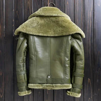 SaneShoppe Genuine Sheepskin Jackets for Men and Women 2025 Winter Double Collar Coats with Real Fur