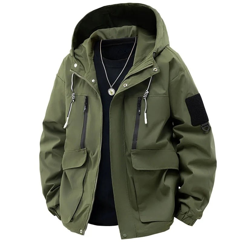 SaneShoppe-Men's Hooded Printing Jacket with Detachable Hat, Sizes M-5XL
