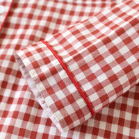 SaneShoppe Japanese Plaid Cotton Pajama Set for Couples - Spring/Summer Japanese Plaid Cotton Pajama Set for Couples - Spring/Summer