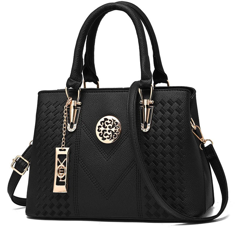 SaneShoppe - Luxury Leather Handbag for Women Designer Brand Shoulder Bag with Eye - Catching Short Length Fashion Purse Gift