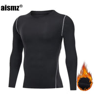 SaneShoppe - Men Compression Fitness Fleece Man Sport First Layer Underwear Set Second Thermal Men's Skin Long Johns