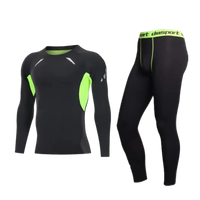 SaneShoppe - Men Compression Fitness Fleece Man Sport First Layer Underwear Set Second Thermal Men's Skin Long Johns