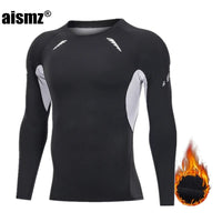 SaneShoppe - Men Compression Fitness Fleece Man Sport First Layer Underwear Set Second Thermal Men's Skin Long Johns