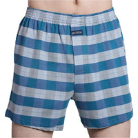 SaneShoppe - Men's 100% Cotton Boxer Shorts, High Waist, Casual Plaid, Plus Size (M - 3XL)