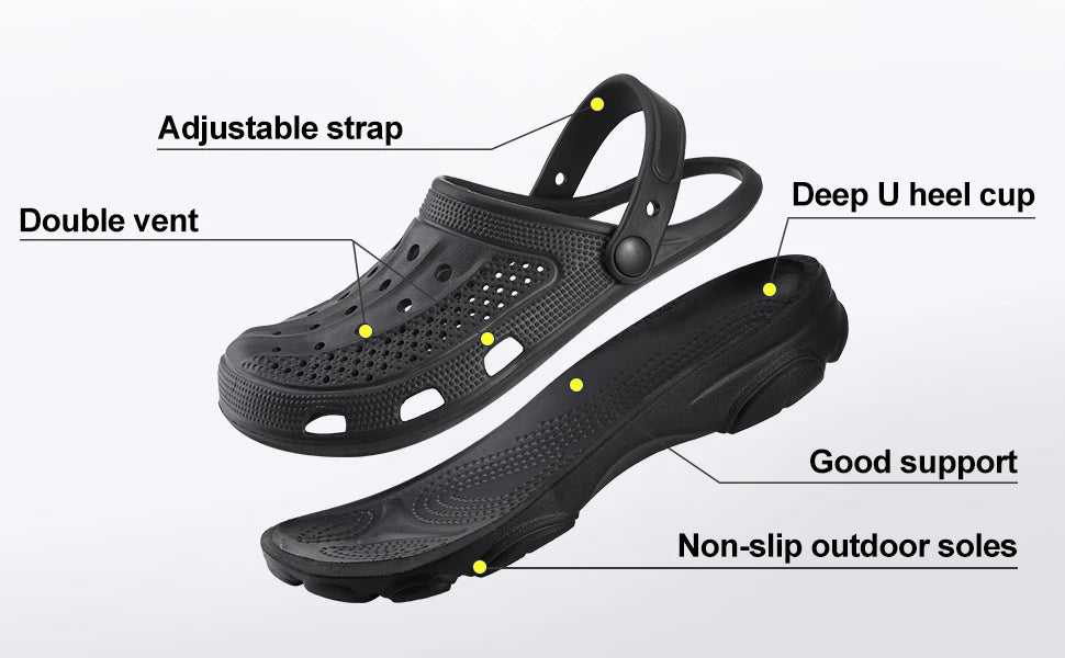 SaneShoppe Men's Breathable Outdoor Beach Clogs Slippers Men's Breathable Outdoor Beach Clogs Slippers