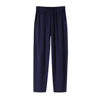 SaneShoppe - Men's Cotton Pajama Pants with Pockets, Elastic Waist, Large Size