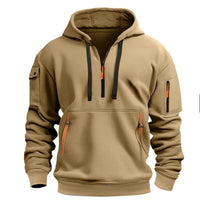 SaneShoppe-Windproof Hooded Zippered Jacket for Men, S-4XL Casual Patchwork Coat