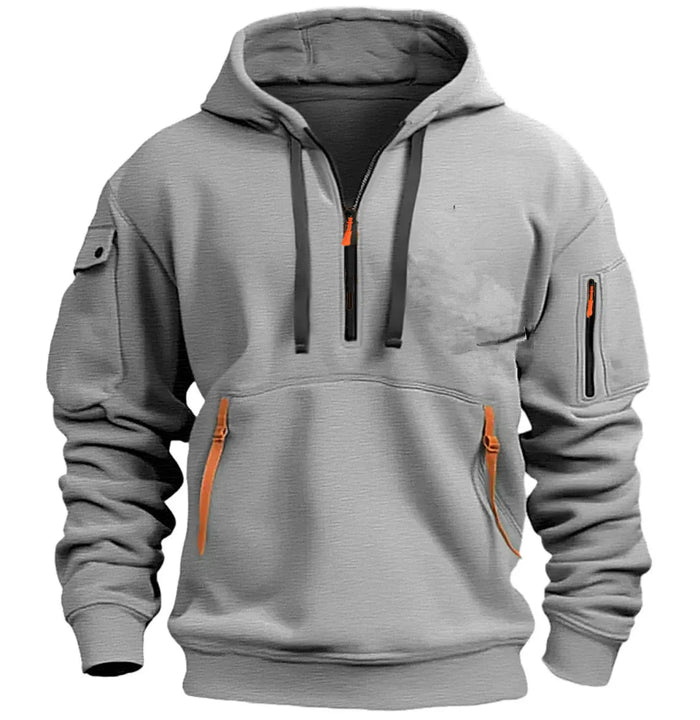 SaneShoppe-Windproof Hooded Zippered Jacket for Men, S-4XL Casual Patchwork Coat