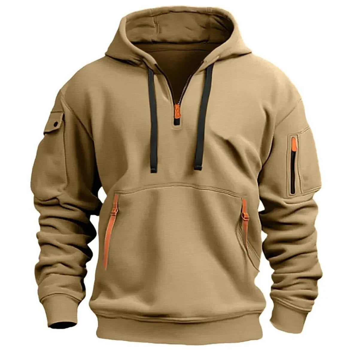 SaneShoppe-Windproof Hooded Zippered Jacket for Men, S-4XL, Spring/Autumn Casual Patchwork Cardigan